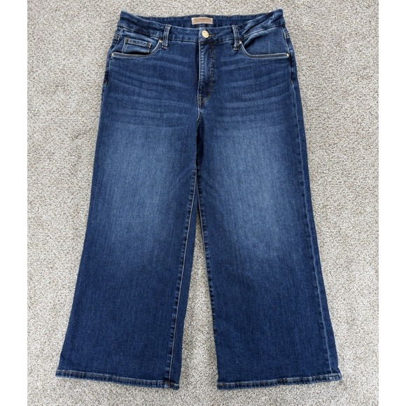 Kut from the Kloth Denim - KUT from the Kloth MEG FAB AB WIDE LEG Jeans Womens 10P Blue Medium Wash Stretch